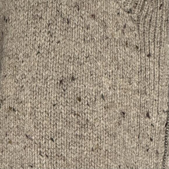 Jos A Bank Reserve Mens LRG Lambswool Blend Zip Cardigan Sweater Brown Speckled - Picture 8 of 10